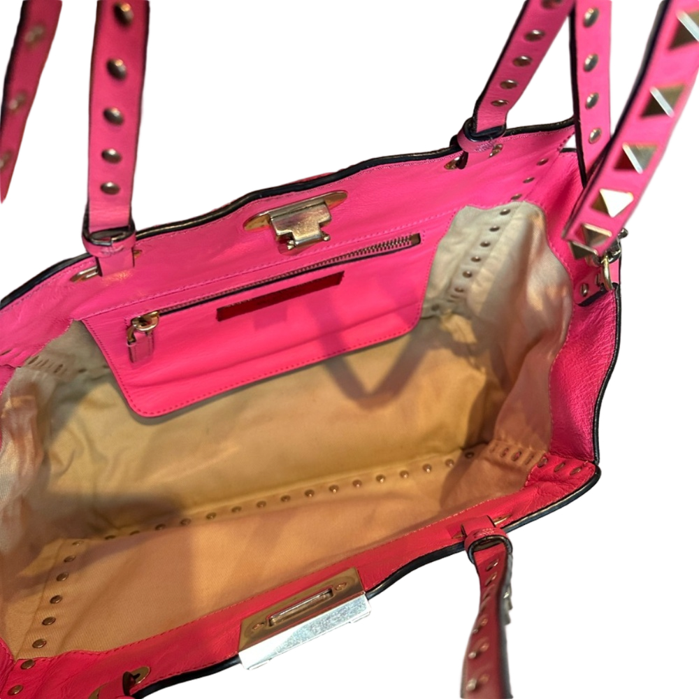 Valentino Pink Rockstud Tote - Picture 8 of 9